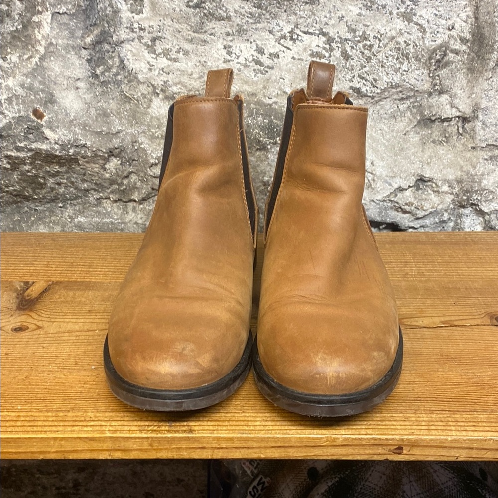 COPY - Clarks Tan Chelsea Boots with Elastic Panels